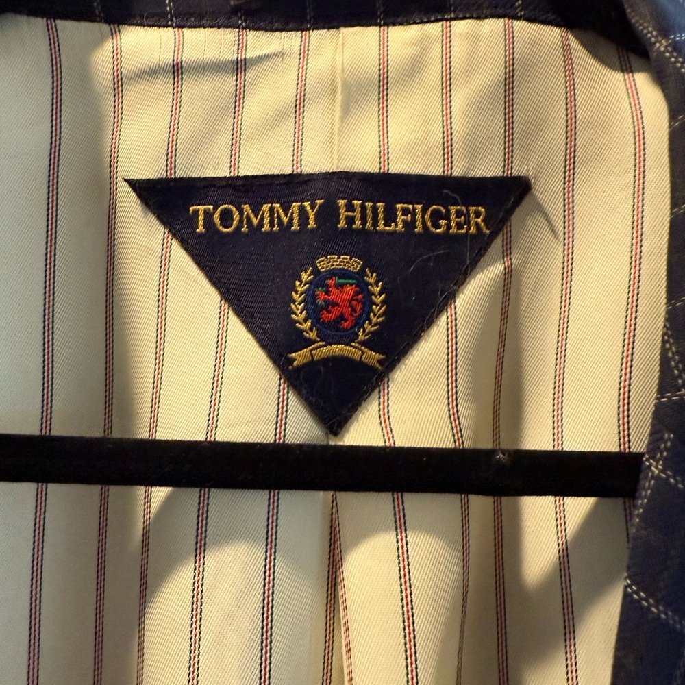 Tommy - Men's Blue Checkered Blazer - Picture 4 of 4